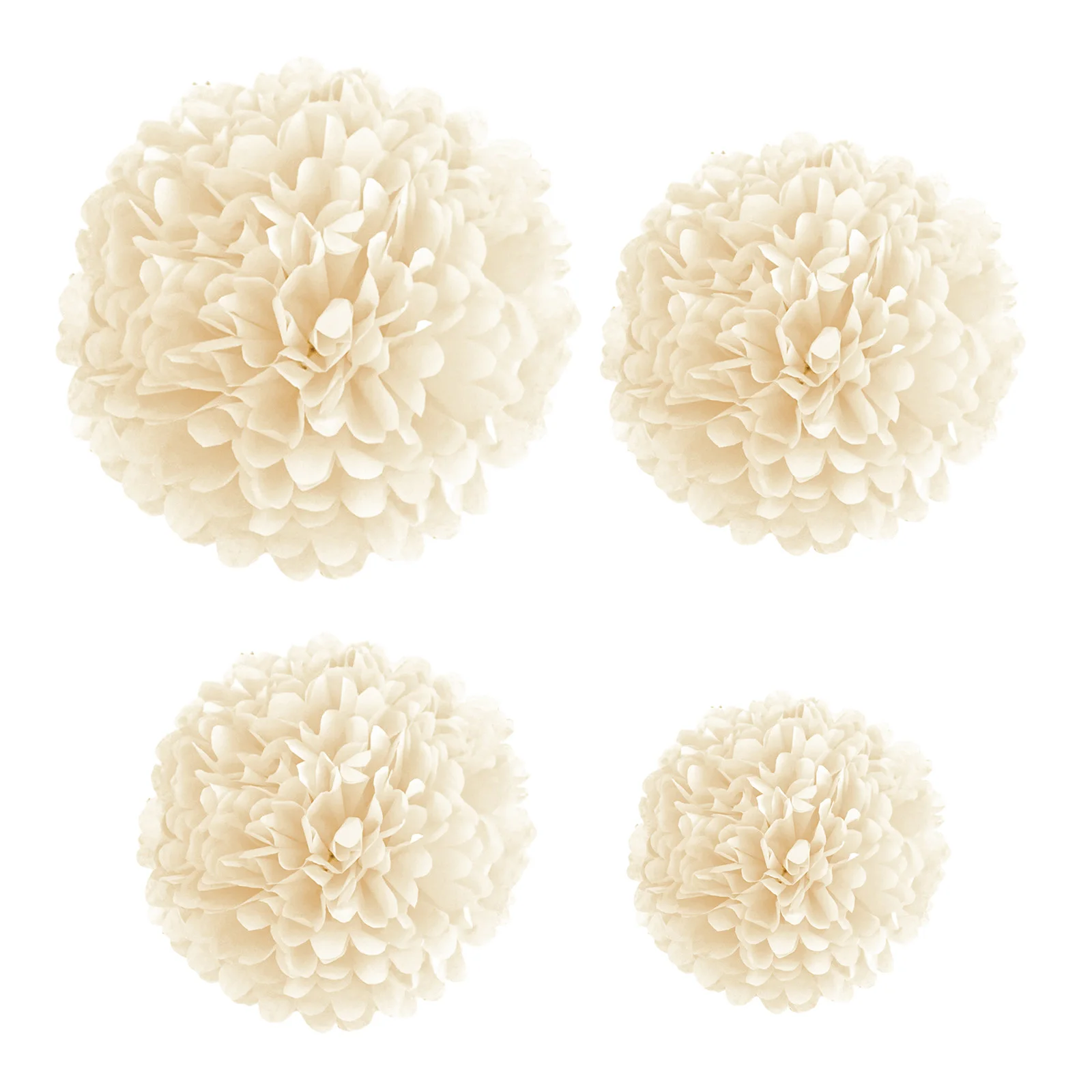 1pcs Set 7.8inch White Paper Flower Balls Paper Pom Pom Paper For Birthday Party Paper Flowers Decorations Pom Pom Paper