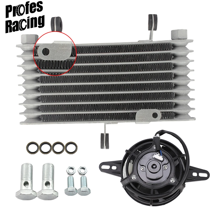 

Aluminum 8 Row Cooling Radiator Motorcycle Engine Oil Cooler +Fan Cooling Radiator For 125CC-250CC Motorcycle Dirt Bike ATV