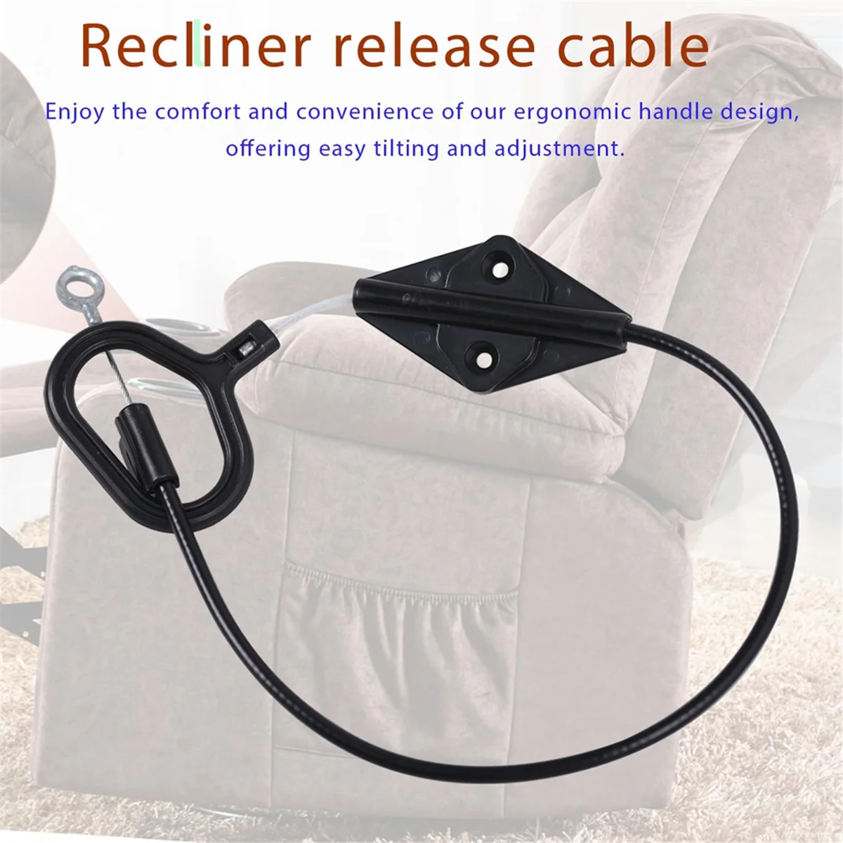 مقبض كرسي بديل بحلقة A20M D، لكابل مقبض Lazyboy، قطع غيار كرسي الأريكة، عبوة من قطعتين