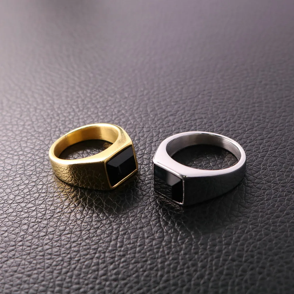 Stainless Steel Artificial Diamond Rings for Men Fashion Finger Jewelry Vintage Decoration Party Favor Accent Table Scatter Cake