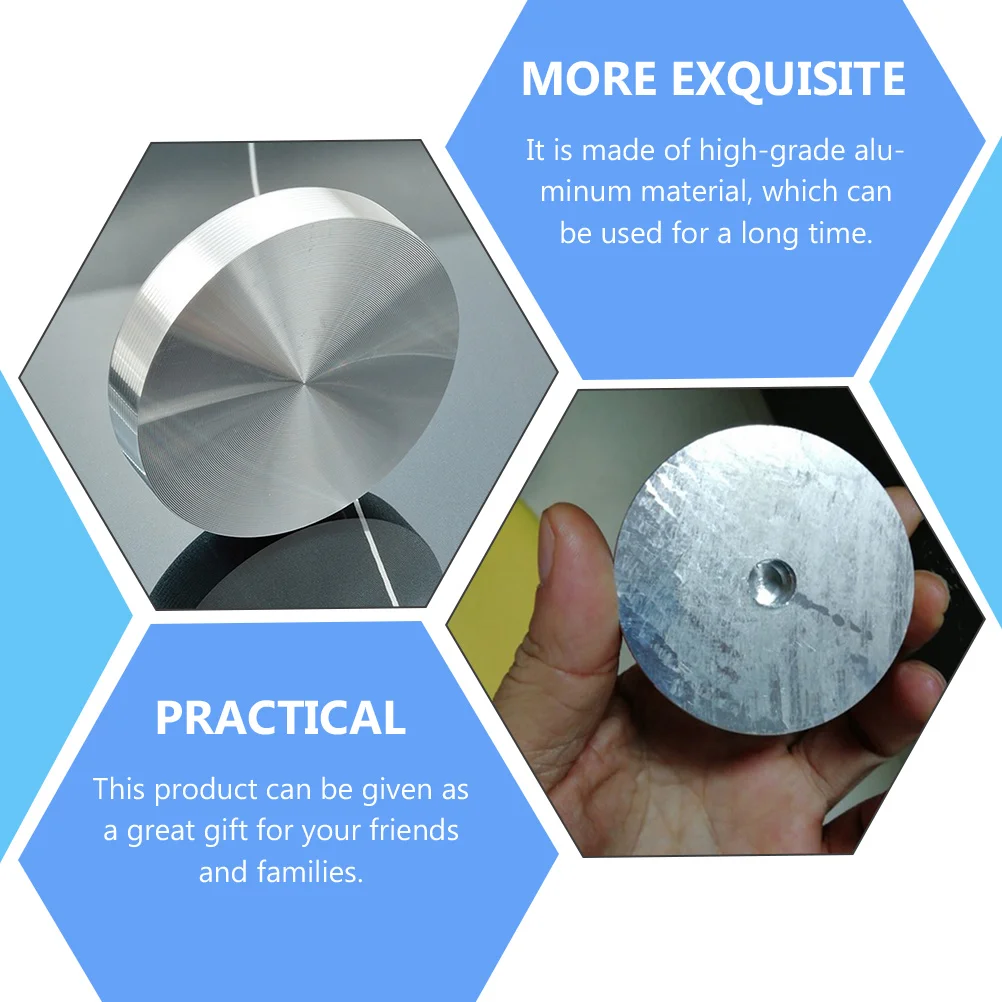 

6 Pcs Aluminum Cake Circles Hardware Tea Table Accessories Alloy Solid Glass Tops Adapter Showcase