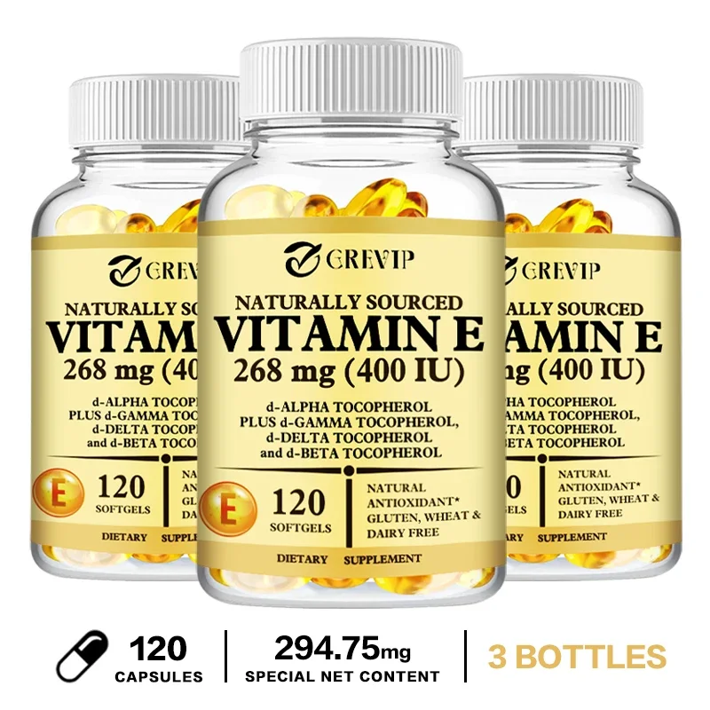 Vitamin E - Skin and Liver Health, Improves Blood Circulation, Protects Cells From Oxidative Stress