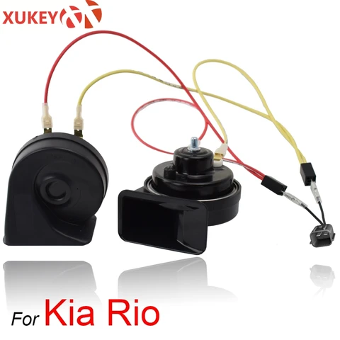 XUKEY Автомобильный звуковой сигнал типа улитки для Kia Rio 2005-2018 12 В, громкость 110-125 дБ, автомобильный звуковой сигнал, длительный срок службы, высокий низкий Klaxon, автомобильный Стайлинг