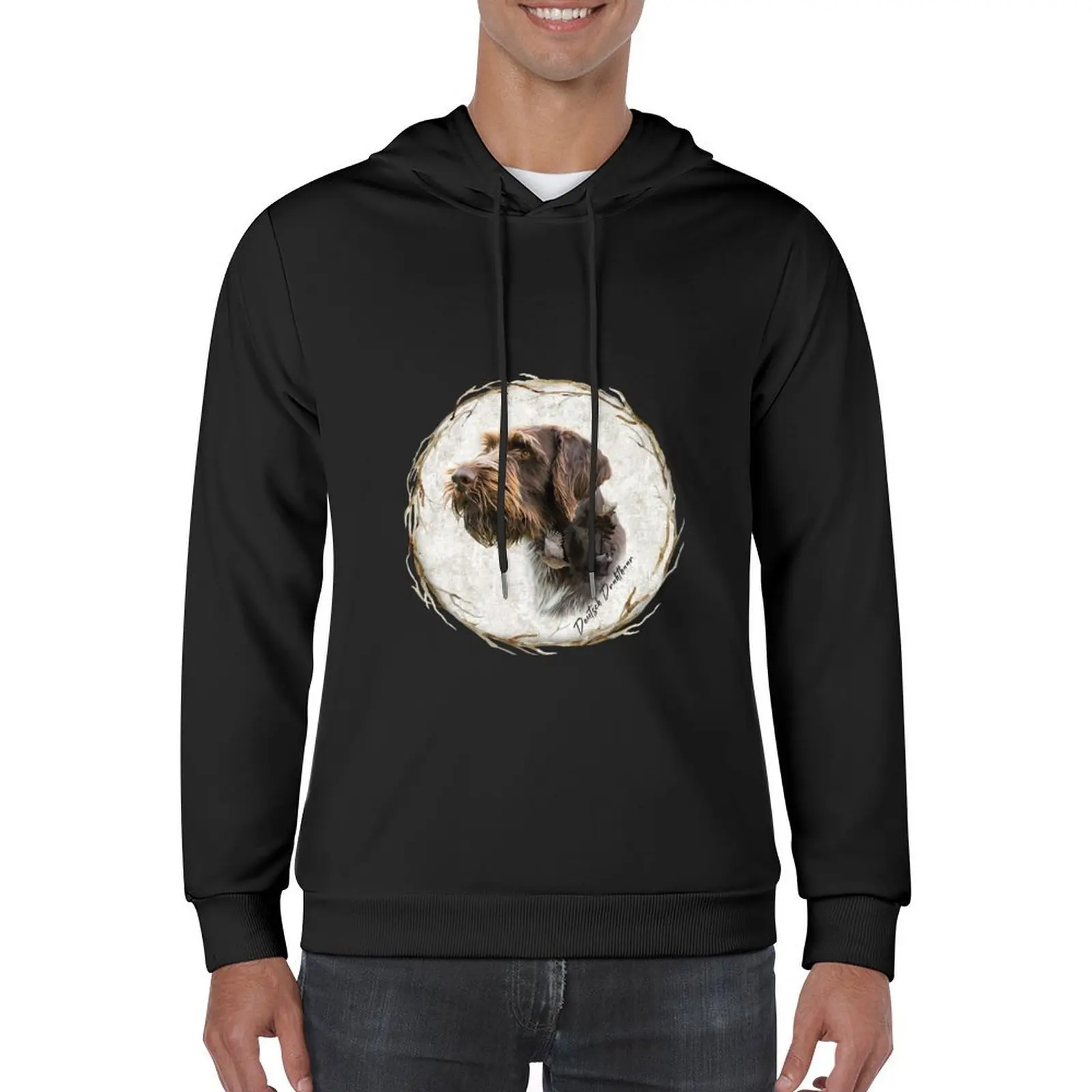German Wirehaired Pointer's thoughts Hoodie anime clothes japanese style anime clothing graphic t shirts men hoodie men