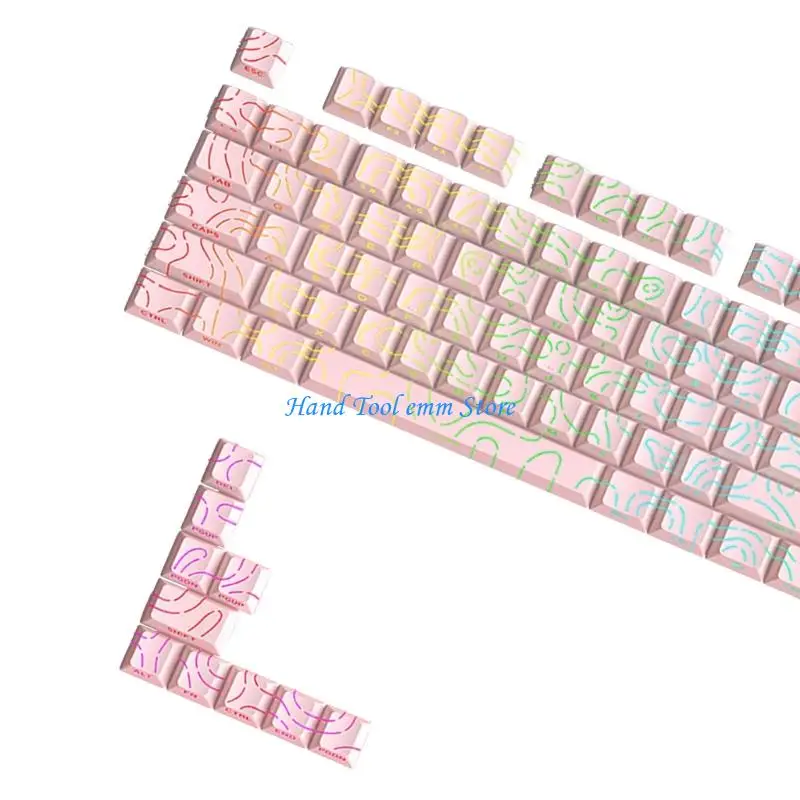 H37F Side Printed Through Keycaps Constructed From High End PBT Plastic For Mechanical Keyboard Enthusiasts
