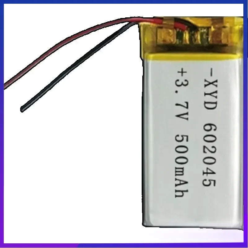 New 3.7V 500mAh Lipo Rechargeable Battery 602045 For MP3 GPS Bluetooth Recorder Headset Camera Smart Watch Bracelet
