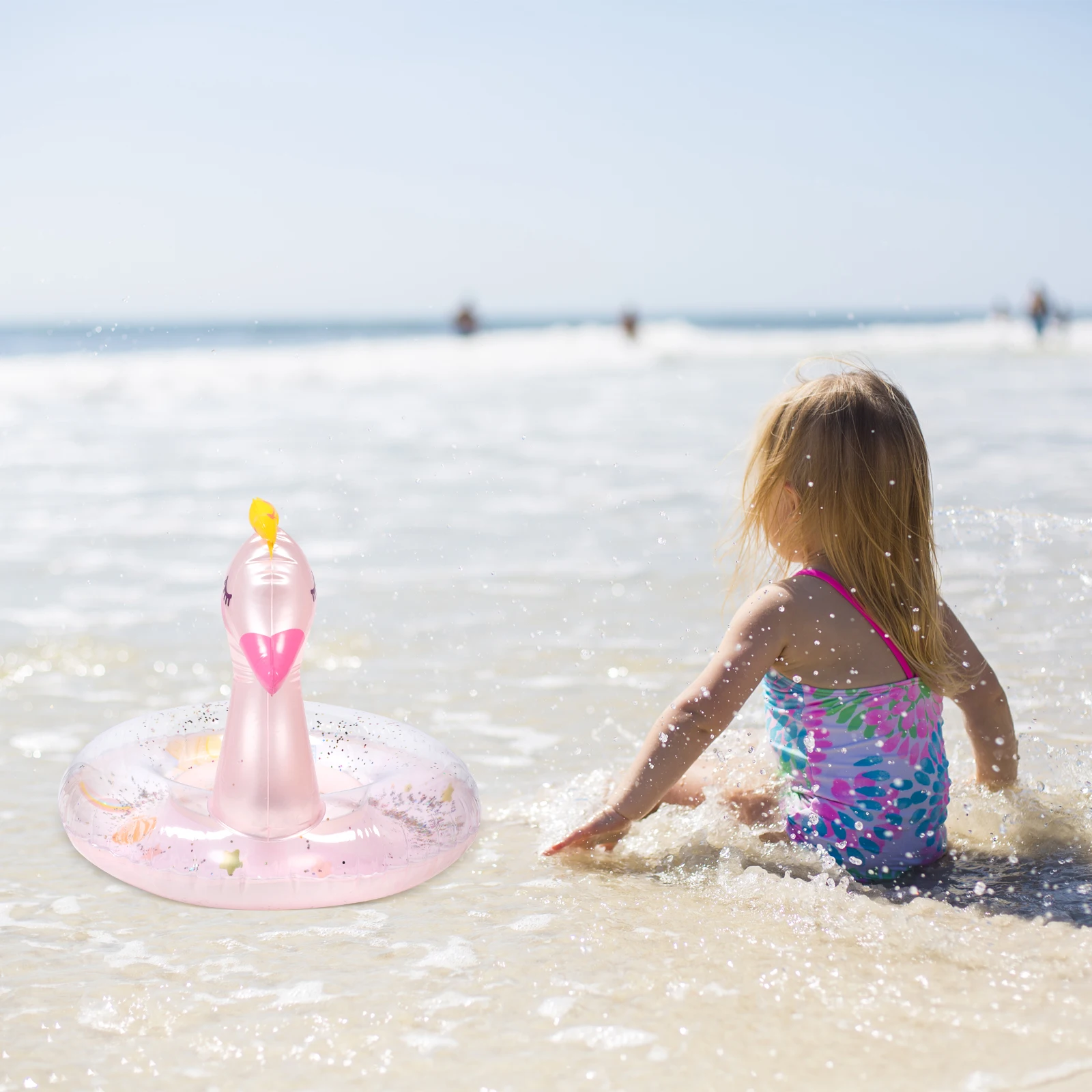 

Swan Children's Swimming 70cm Inflatable PVC Pool Float Lightweight Portable Beach Outdoor Fun Adult Cartoon