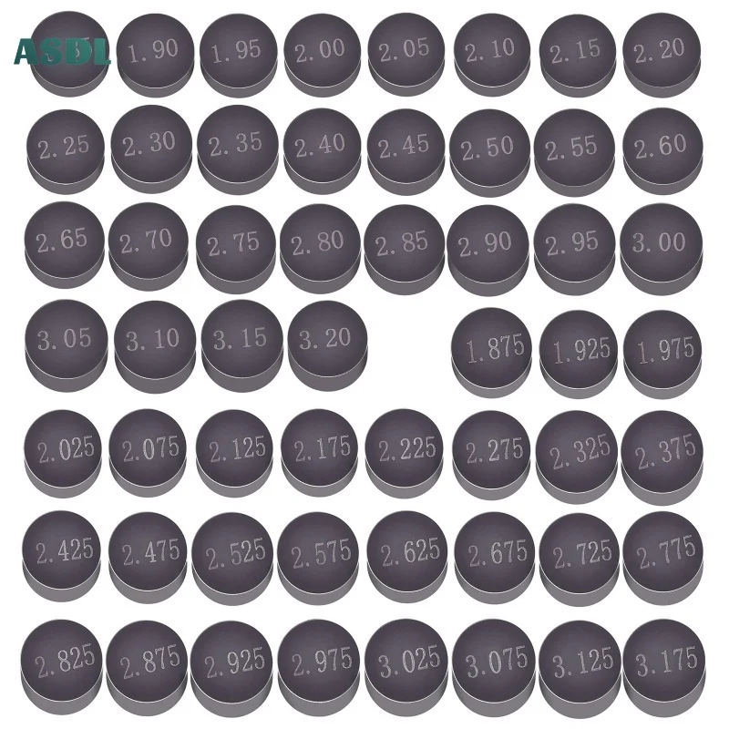 3pc/5pc/55Pcs Motorcycle Engine Parts Adjustable Valve Pad Shims Diameter 10mm Complete Valve Shim Cams 1.85-3.20 1.875-3.175