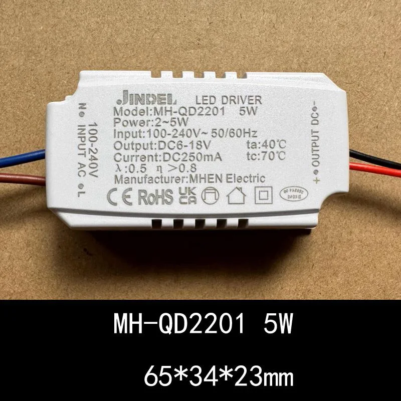 MHEN JINDEL Controlador LED 2-5W 4-7W 8-12W 13-18W 19-24W 25-36W 25-42W 30-54W 45-60W controlador de corriente constante LED, 55-80W, 100W, 81-120W