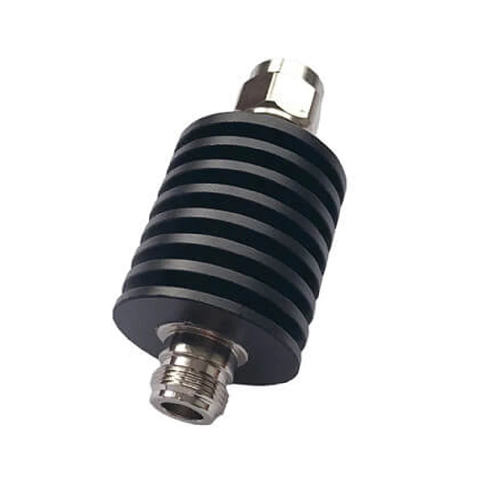 25 Watt N-Type Male-Female Fixed Attenuator 5dB 50 Ohm DC-3GHz RF Coaxial Attenuator for Professional Telecommunication Use