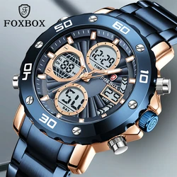 FOXBOX Top Luxury Watch Men Fashion Digital Quartz Men Watches Sports Waterproof Luminous Male Wristwatch Reloj Hombre 2024 New