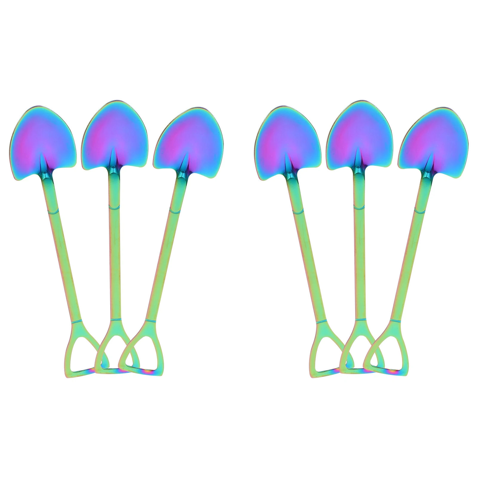 

6Pcs Stainless Steel Dessert Spoon Ice Cream Scoop Practical Coffee Spoon Restaurant Stirring Spoons Kitchen