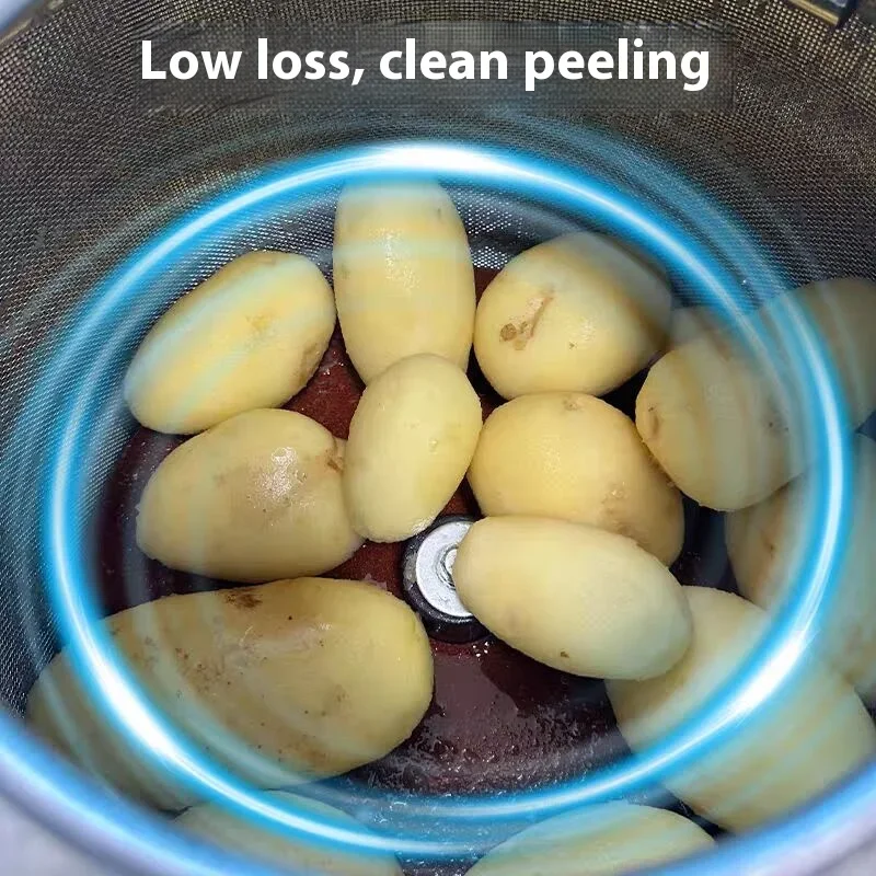 LXT Restaurant Stainless Steel Potato Cleaning Machine Potato Peeling and Washing Machine Potato Brush Washer