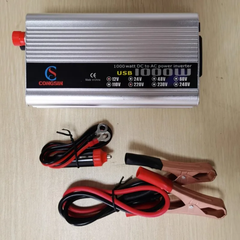 1000W vehicle inverter power supply 12V/24V to 220V power converter with USB charging port