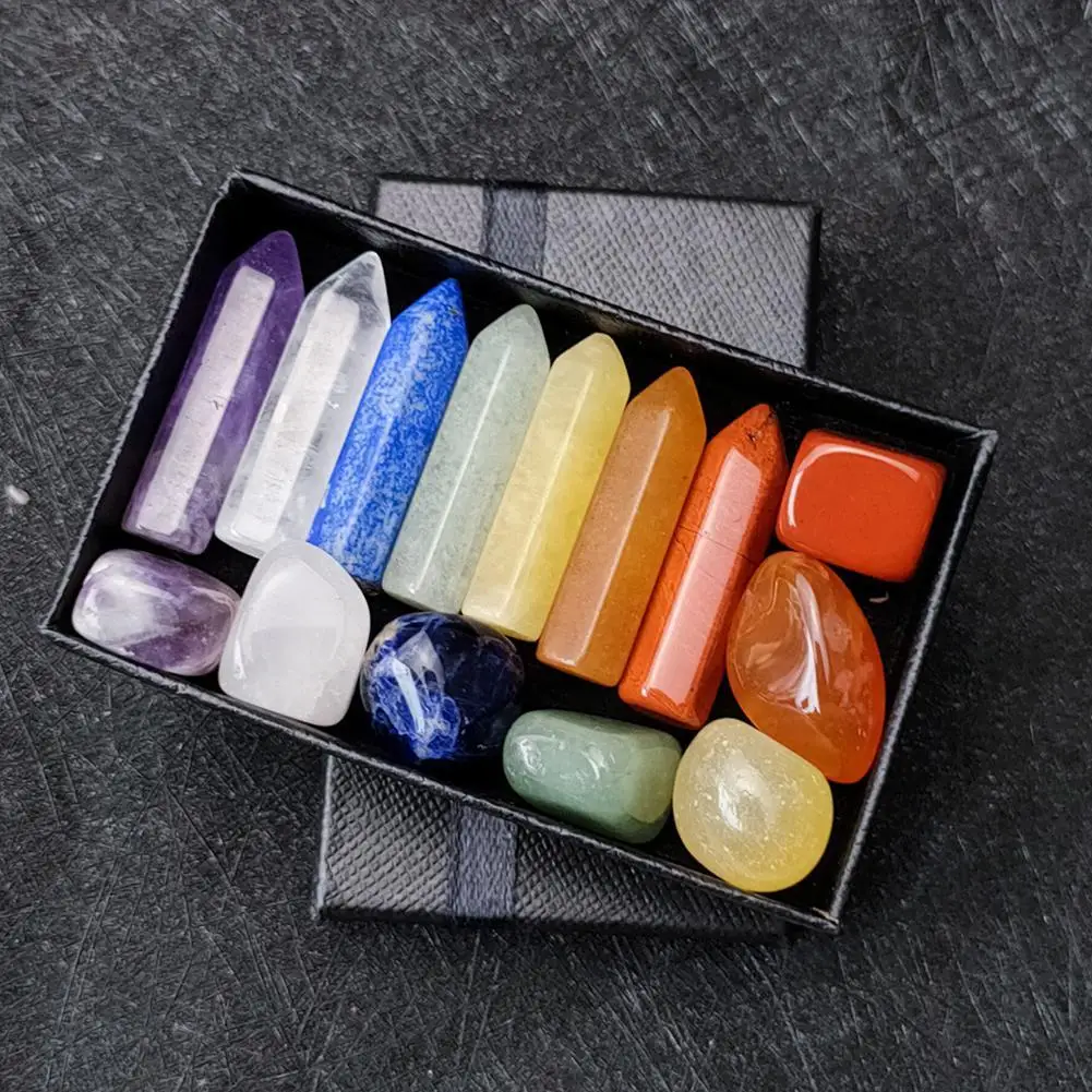 Chakra Natural Stone Crystal Gemstone Healing Quartz Mineral Ornament Reiki Gemstones Spiritual Meditation Home Decor Craft Gift