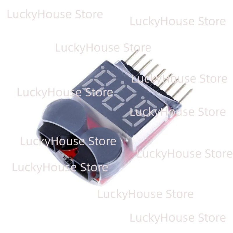 1S‑8S Lipo Battery Checker Low Voltage Buzzer Alarm Over‑Discharge Protector for RC Aircraft Model
