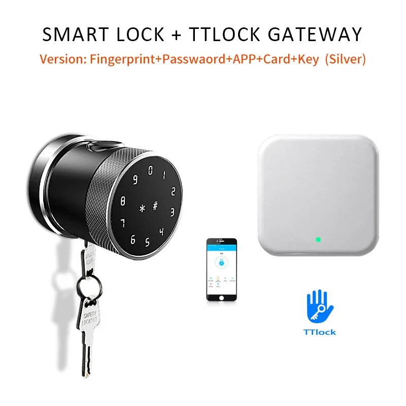 TOPTEQ TP6 Smart Door Lock TTlock Fingerprint Door Lock Knob Electric Lock With Gateway for Doors