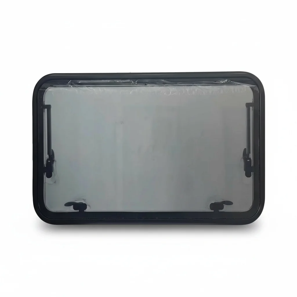 RV Window, Double Glazed Acrylic Aluminum Camper Van Window, Top Hinged Caravan Replacement Window, Fit for Motorhome Trailer