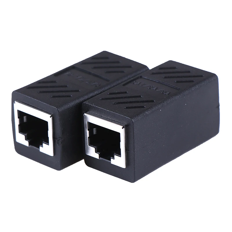 2pcs RJ45 Connector For Cat 7/6/5e Ethernet Adapter 8P8C Network Extender Extension Cable for Ethernet Cable Female to Female