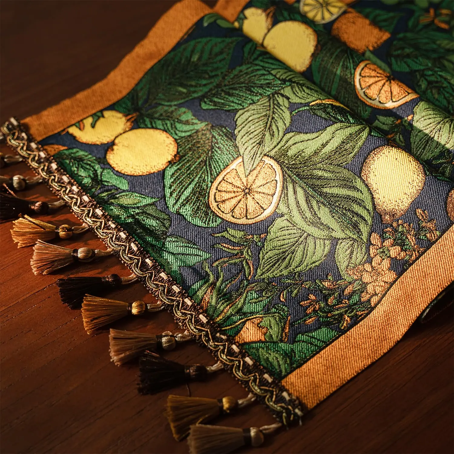 Farmhouse Lemon Floral Table Runner for Coffee Table,Decorative Table Runners,Decor Tabletop for Kitchen,Dining,Party,Home