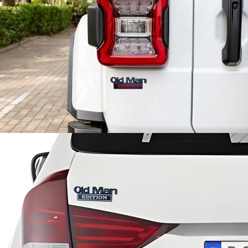 High Quality Metal Car Fender Emblem Old Man EDITION Sticker for Vehicle Body Modification Covering Scratches