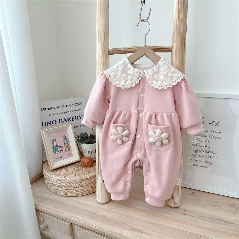 Newborn Baby Onesie Spring and Fall Female Baby Cute Princess Spring Crawling Clothes Weekly Dresses Baby Girl Clothes