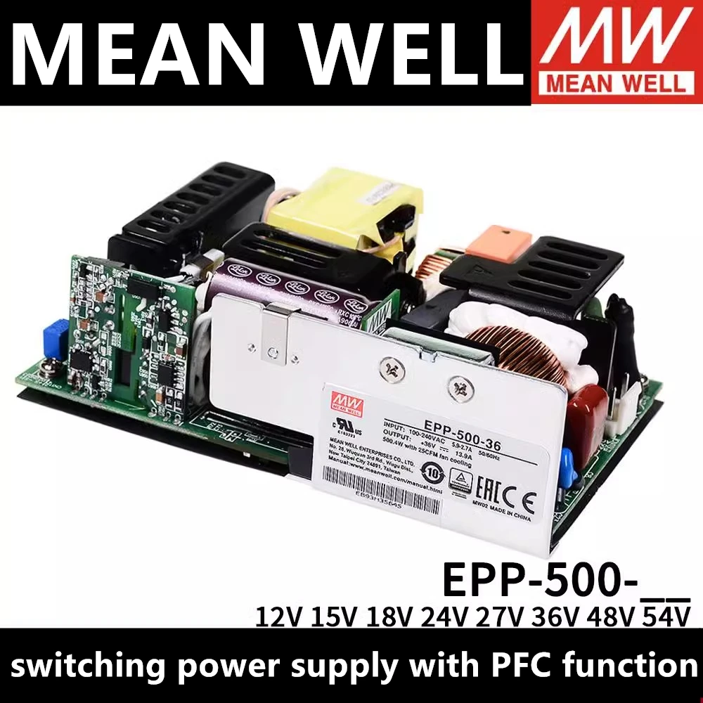 MEAN MELL EPP-500-12 EPP-500-15 EPP-500-18 EPP-500-24 EPP-500-27 EPP-500-36 EPP-500-48 EPP-500-54 switching power supply MW