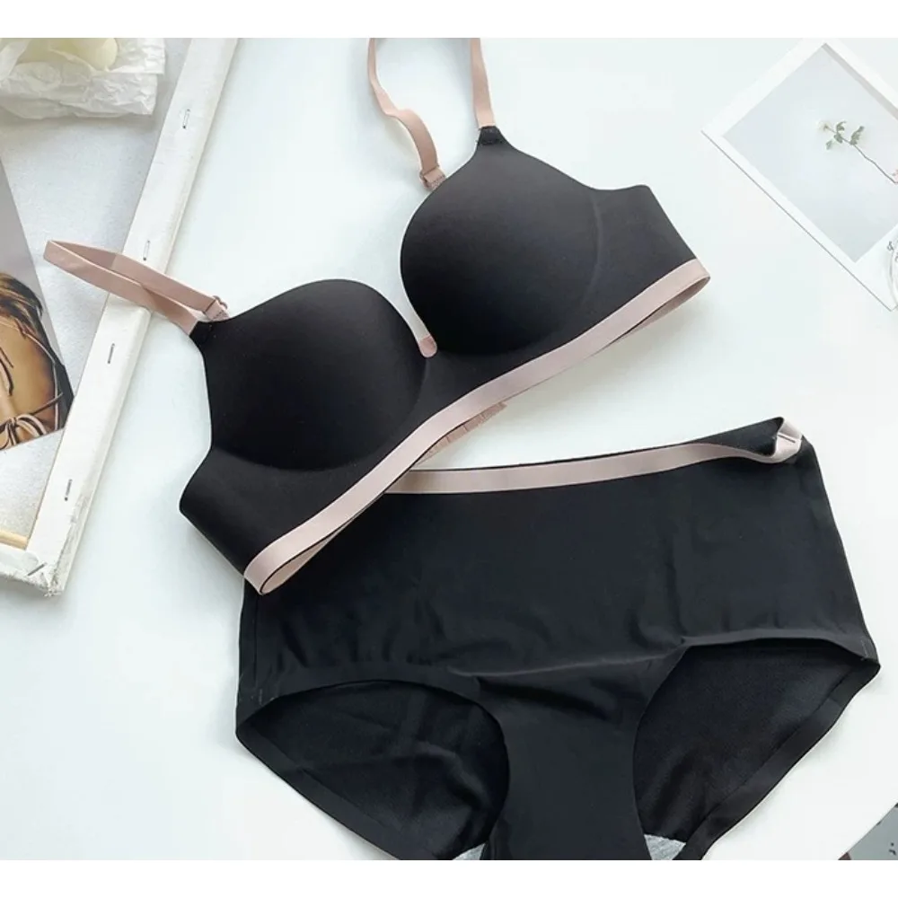 Women Seamless Wireless One-Piece Bra Push Up Anti Sag Brassiere Small Breast Flat Chest No Empty Cup Comfort Daily Underwear