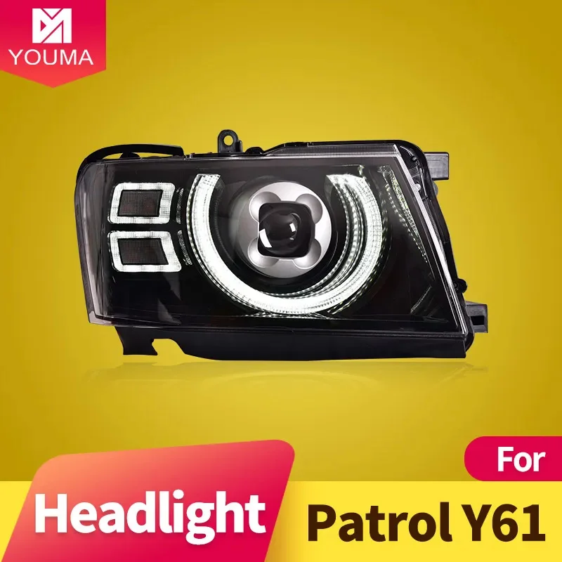 

Car Styling Headlights for Nissan Patrol Y61 2005-2022 LED Headlight Head Lamp Drl LED Projector Lens Auto Accessories