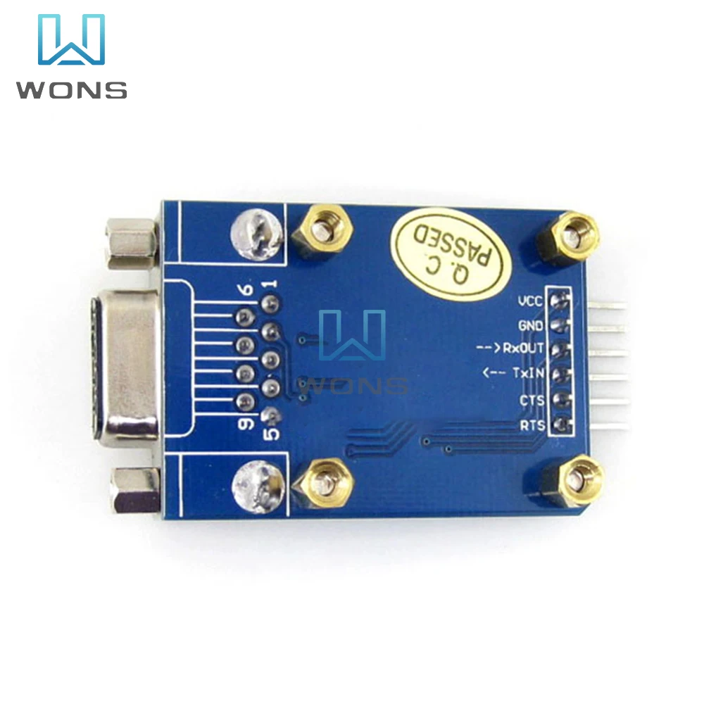 RS232 para TTL Serial Port Module, Escovando o cabo com transceptor, Módulo de comunicação com fio, SP3232, RS232 para UART
