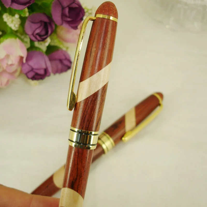 Pen for Wood Office Desk Decoration Wood Engraving Ball Pen Kits Eco-friendly Hand-made Wood Craft Gift Box Sets Pen Blanks Gift