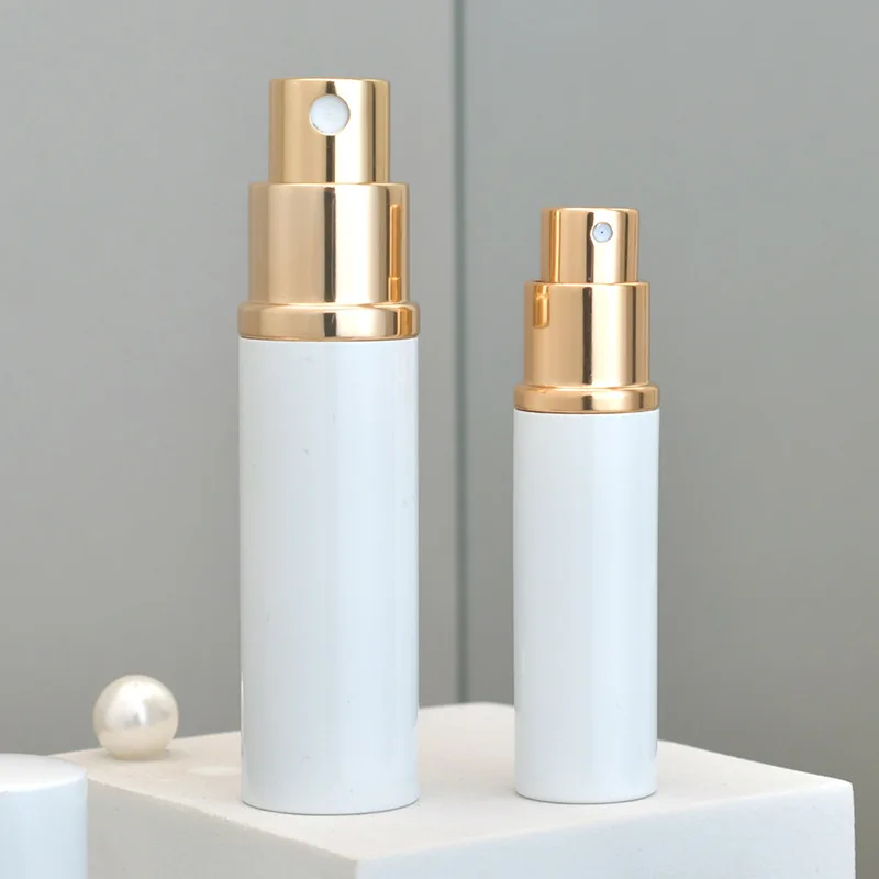 20 piezas 10ml tanque de vidrio de carcasa de metal botellas de perfume spary vacías atomizador botella recargable