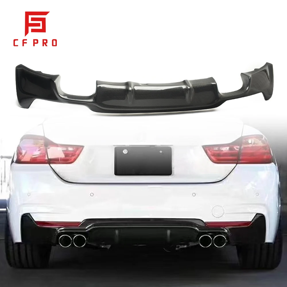 

For BMW 4 Series F32 Carbon Fiber 3D Style Rear Bumper Body Kit Rear Diffuser Lip Spoiler Car Accessories