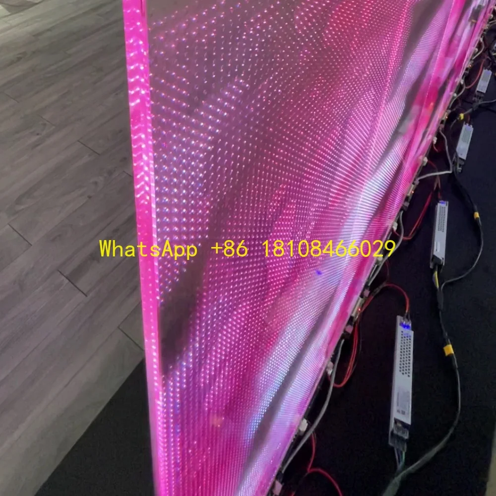 Fenster, selbstklebendes LED-Werbetafel, 2024, China-Fabrik, transparenter LED-Bildschirm, flexibler LED-Film, Kristall-Display