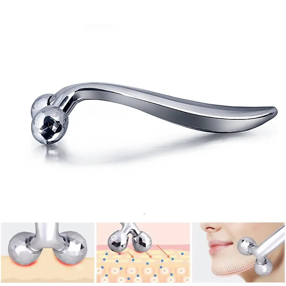 3D Roller Y-Shape Face Massager Facial Beauty Tools Minimizes Muscular Knots＆Strains Help Blood Circulation Promote Metabolism