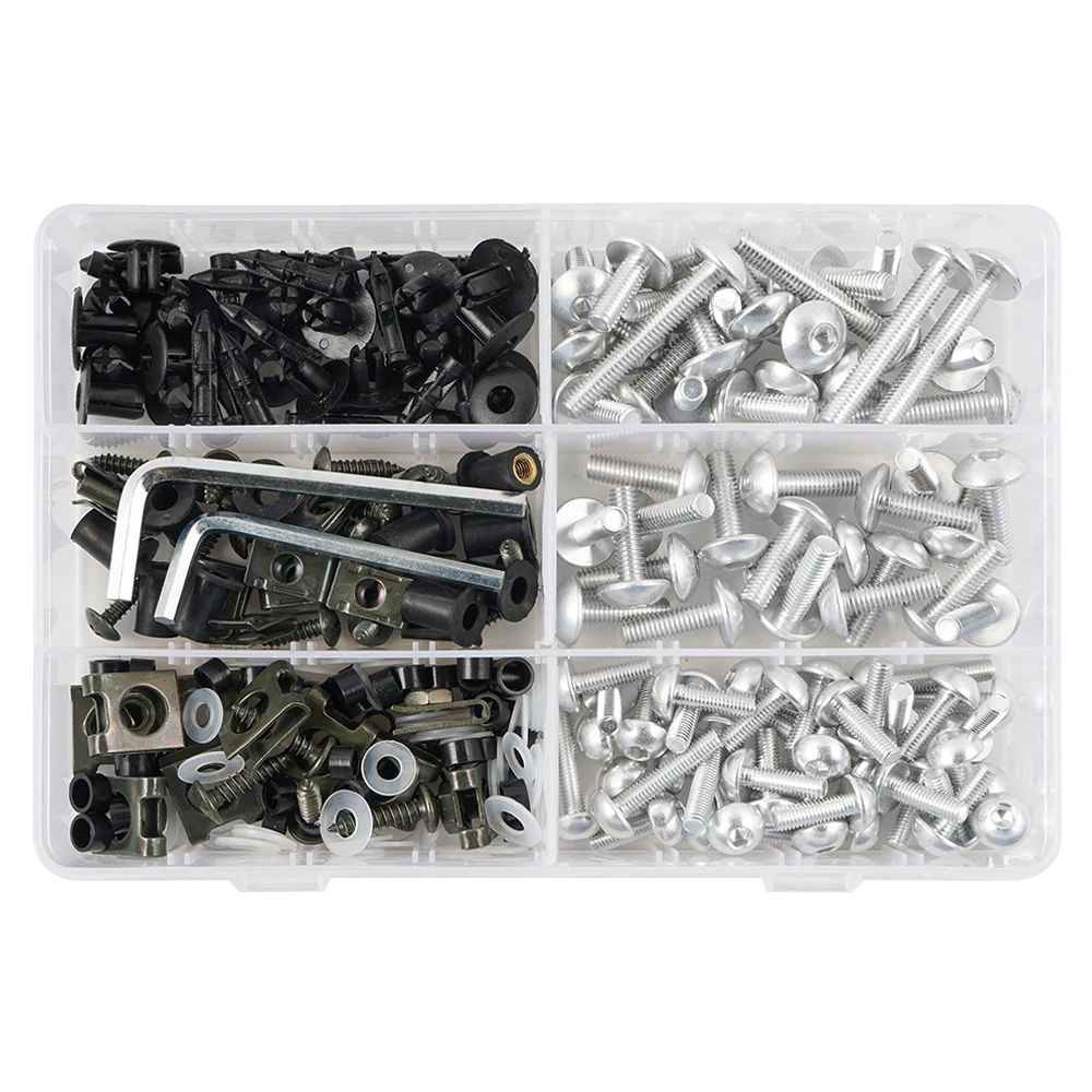253PCS Verkleidung Bolzen Kit Befestigungs Clips Schraube Für Yamaha MT03 MT07 MT09 YZF R1 R3 R6 R7 FZR400 600 750 Suzuki GSXR600 750 1000