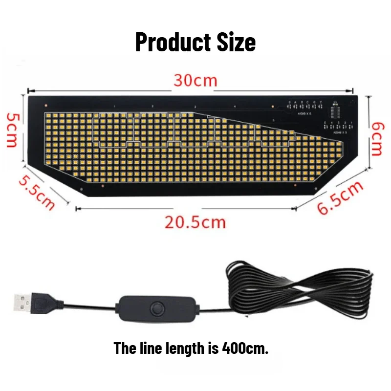 1 زوج 30 سنتيمتر USB بالطاقة سيارة الديكور ضوء حيوية الشيطان العين شاشة ديناميكية LED أضواء الغلاف الجوي للشاحنات سيارات زجاج السيارات