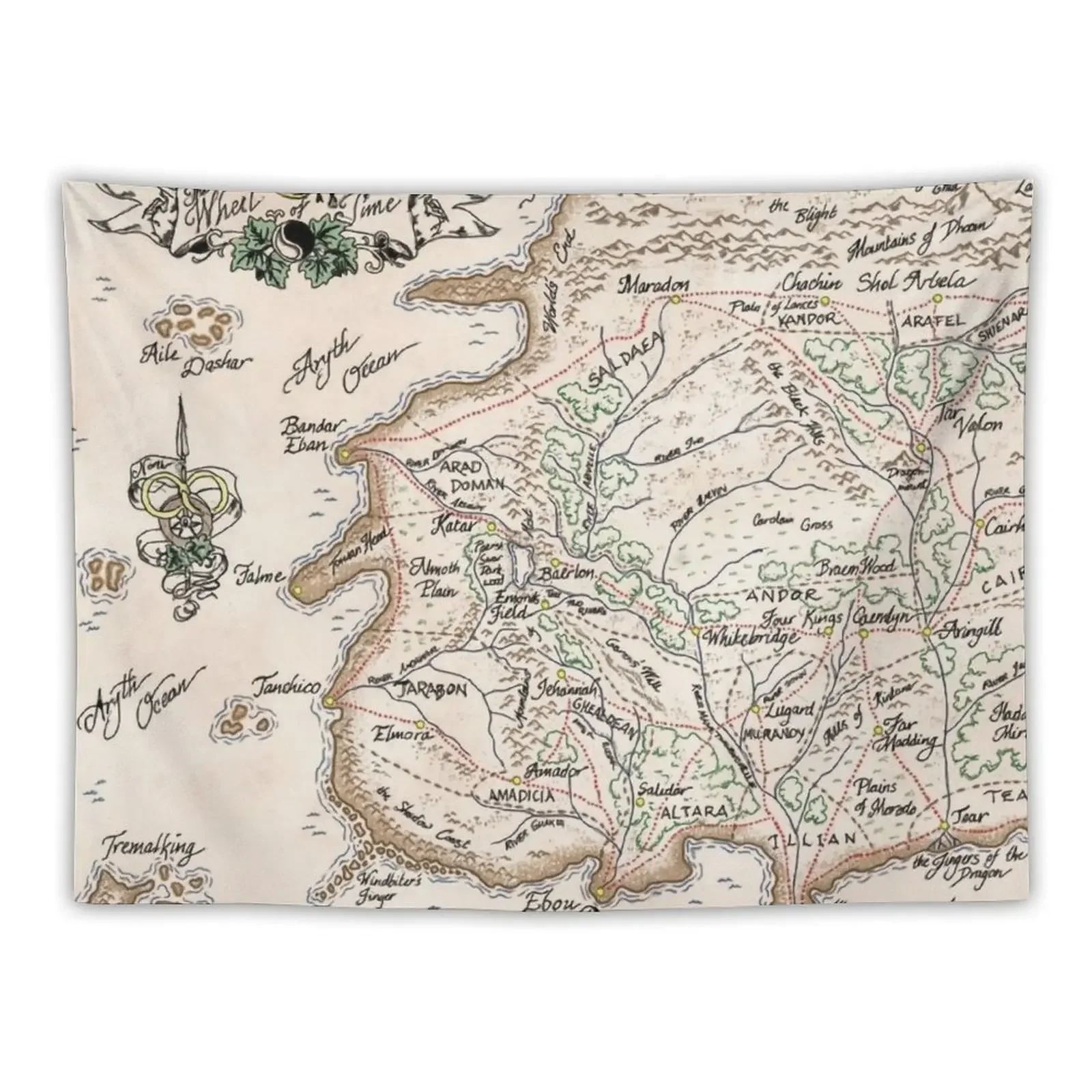 

wheel of time map Tapestry Decoration Aesthetic Home Decorations Room Decorator Tapestry