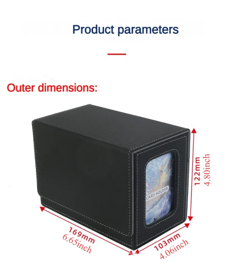 حافظة على سطح البطاقات لتجارة البطاقات ، واقيات البطاقات السحرية ، إغلاق مغناطيسي ، صندوق تخزين ، مناسب لبطاقات YuGiOh MTG الرياضية ، بالإضافة إلى الجلد