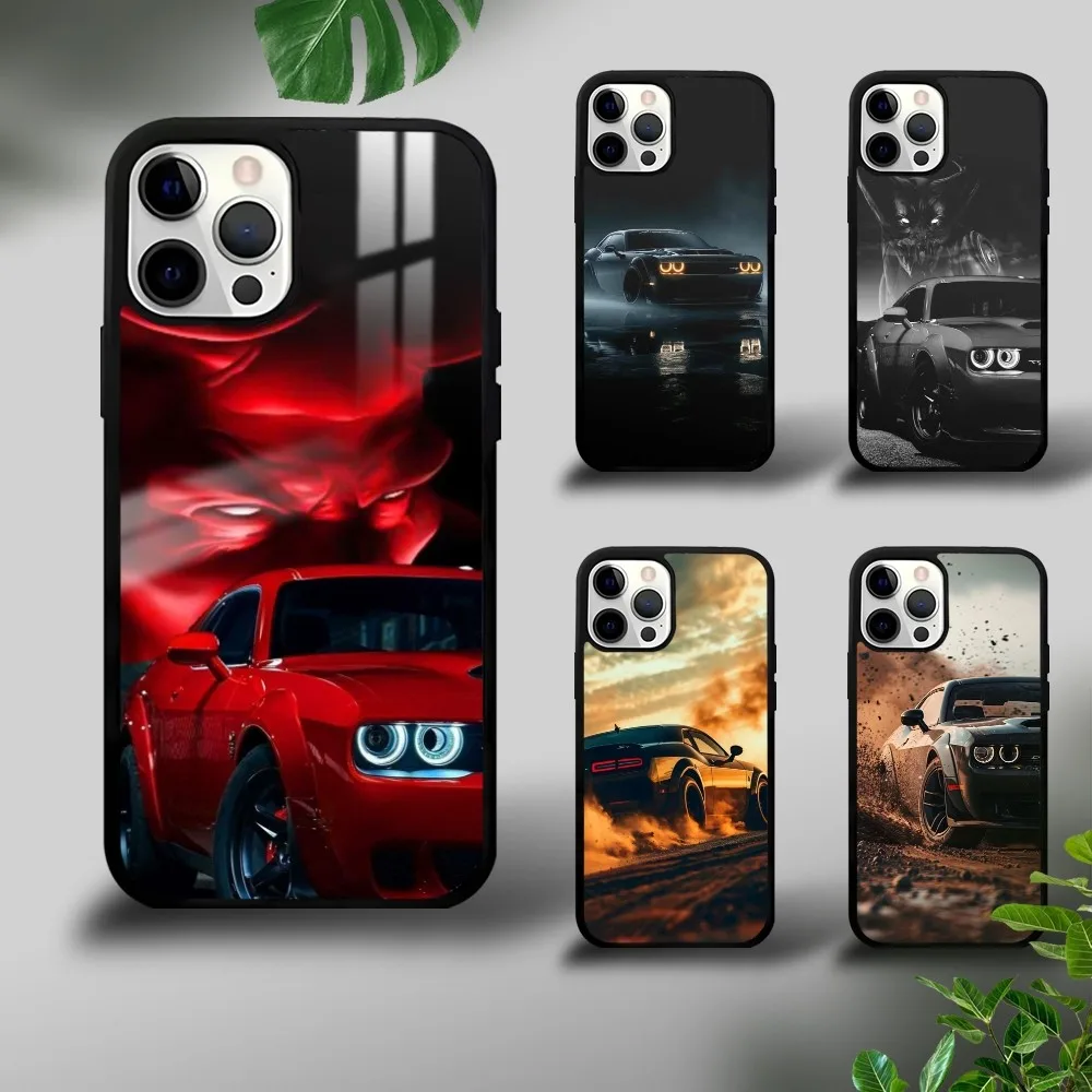

D-Dodge H-Hellcat SRT Phone Case For iPhone 16 15 14 13 12 11 Pro Xs Max Mini Plus Celulares Hard Funda