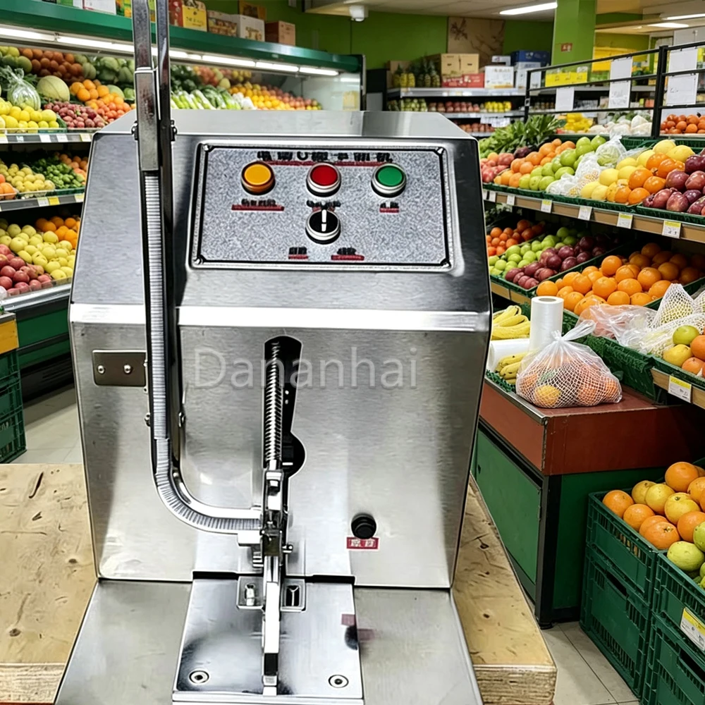 Máquina automática de sellado de clavos de aluminio en forma de U, máquina eléctrica para atar bolsas de malla y salchichas