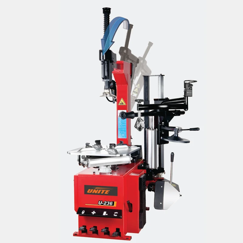 

Горячий шиномонтажный станок с пневматическим рычагом замка U-236, полуавтоматическая машина для замены шин с наклоном и задней башней