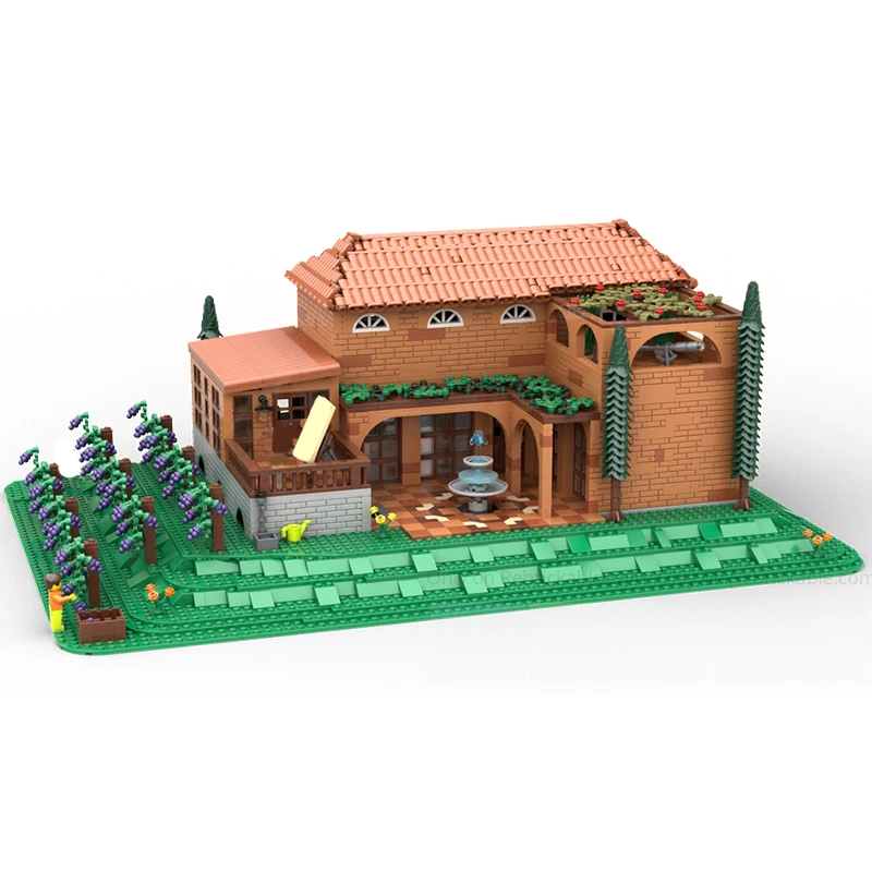 

4000PCS MOC Tuscan Villa and Vinery Modular DIY Building Blocks Assembly Educational Toys for Kids Birthday Gift