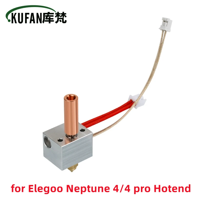 for Elegoo Neptune 4 Hotend Kit  Nozzle for Elegoo Neptune 4 pro Heated Block Bimetal Heatbreak Throat Cartridge Heater