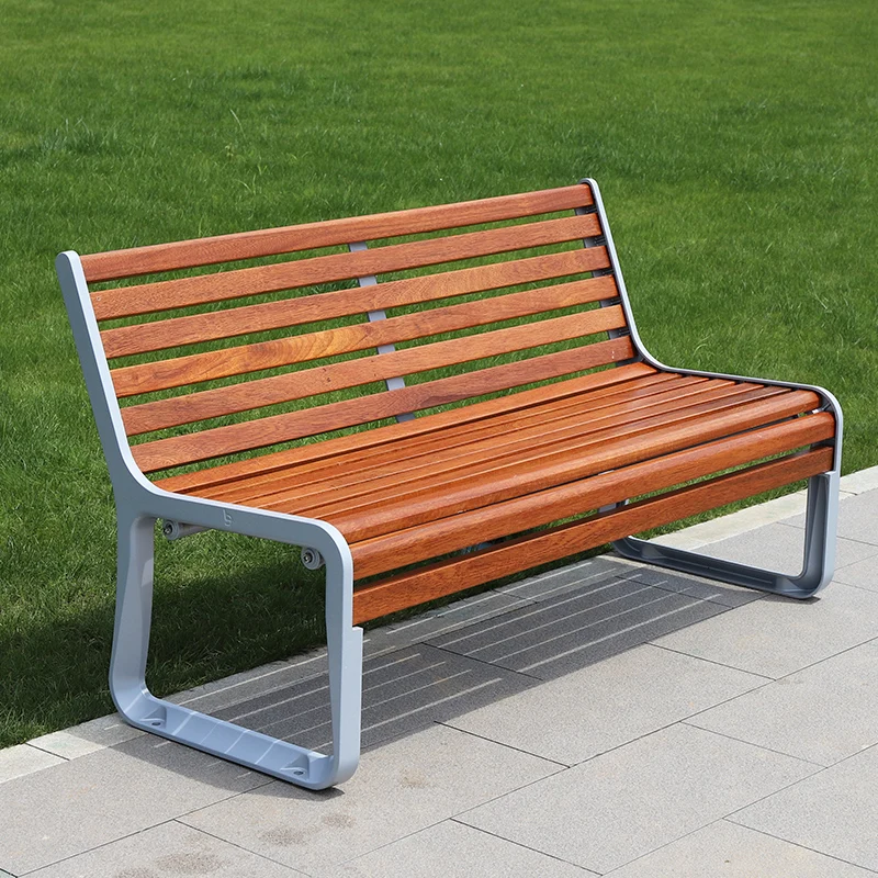 

Outdoor Park Chair Backrest Bench Community Double Rest Row Chair Villa Anti-corrosion Wood Chair Outdoor Landscape Seat