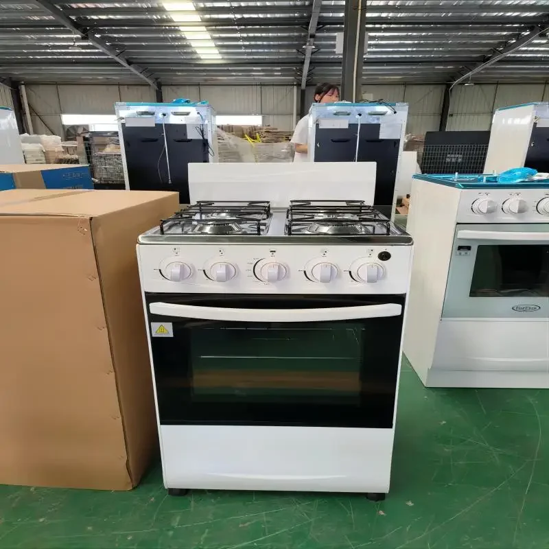 Fogão de 4 queimadores com forno a gás com forno de pizza, armário de restaurante, combinação de engenharia de cozinha, fogão de mesa elétrico