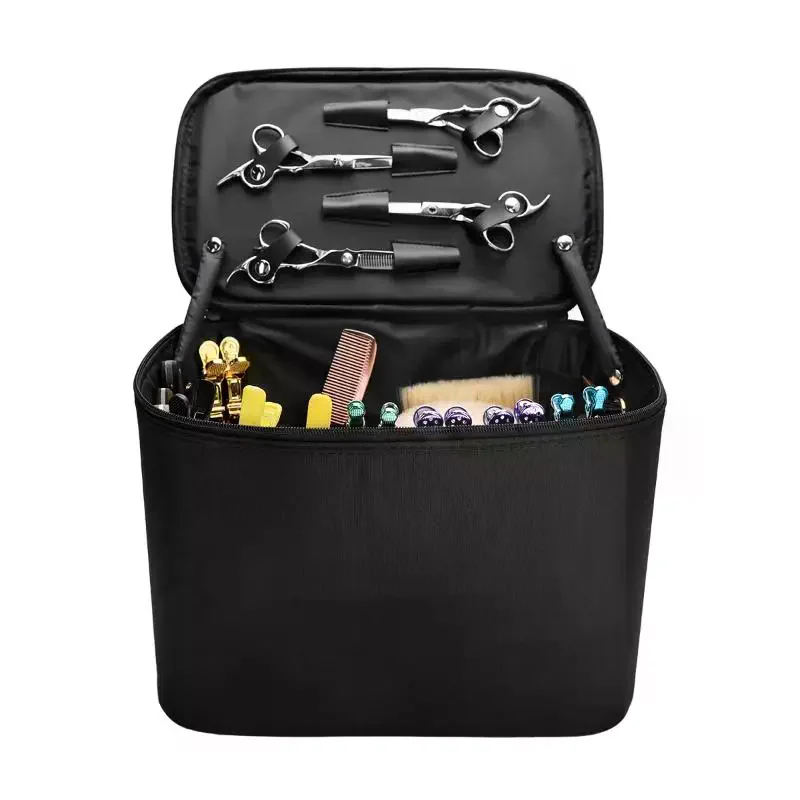 Barber Hairdressing Tool Storage Bag Large Capacity Zipper Hair Stylist Organizer Case For Salon Home Travel Use 1Pcs