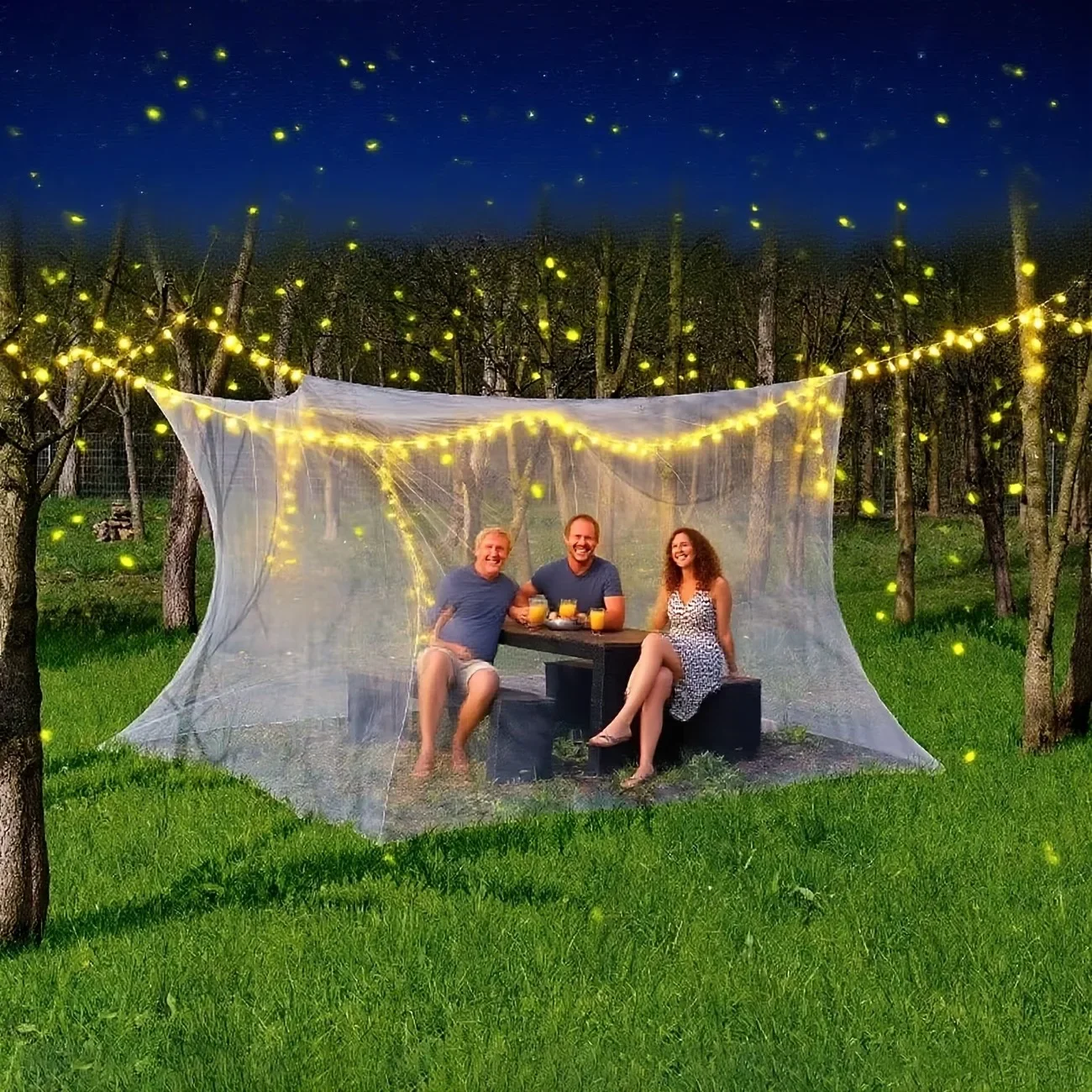Outdoor Travel Mosquito Net 1 Set Double Bed Insect Net Portable Enclosed Camping Tent for Gazebos Gardens Balconies & Terraces