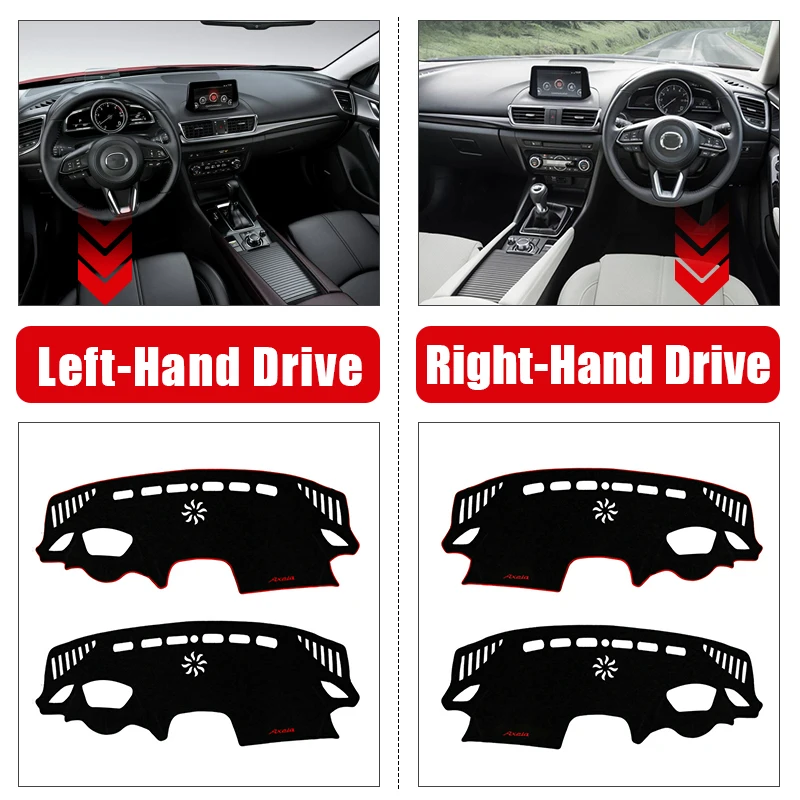 لمازدا 3 BM BN Axela 2014 2015 2016 2017 2018 غطاء لوحة سيارة الشمس الظل حصيرة تجنب منصات مضيئة المضادة للأشعة فوق البنفسجية السجاد الملحقات