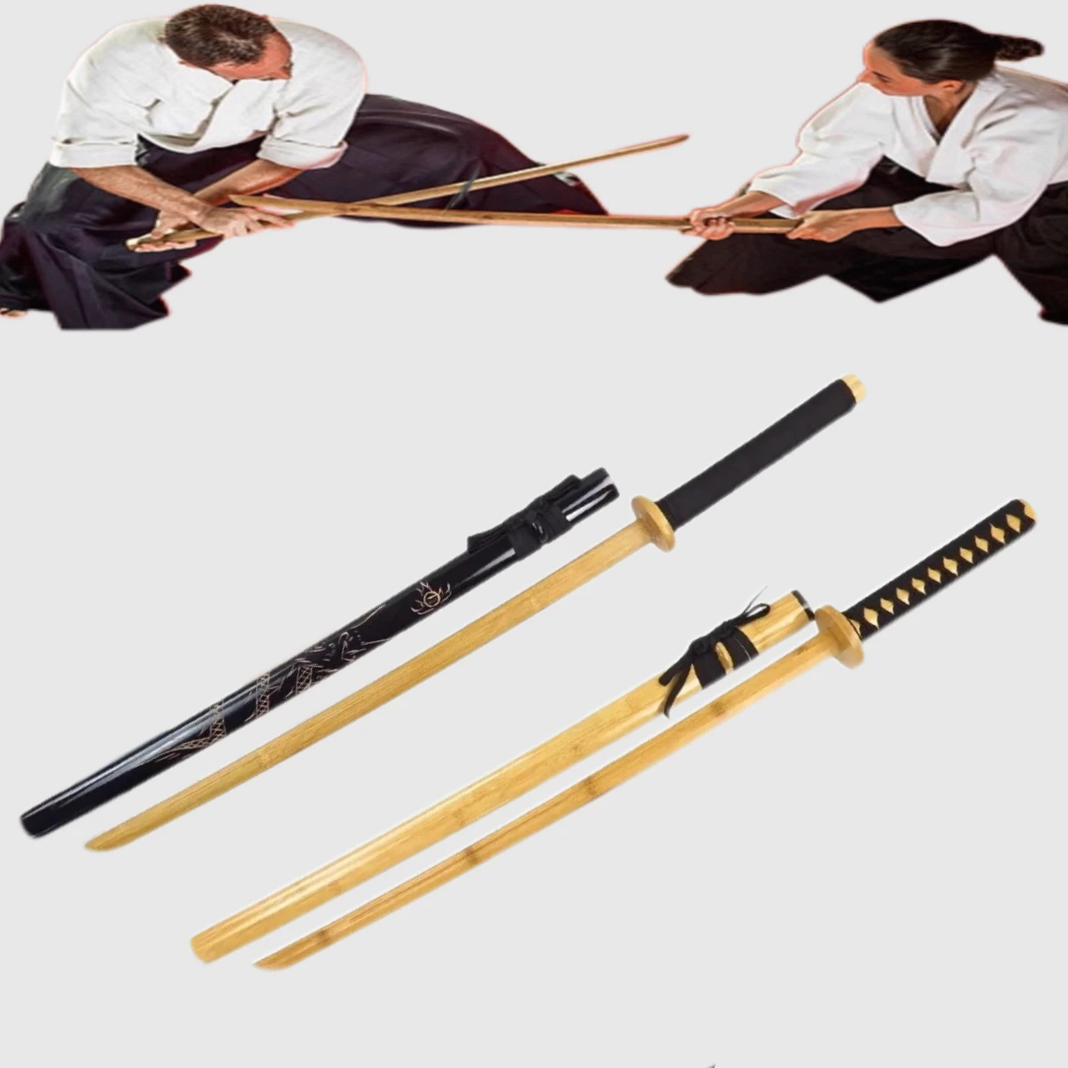 Katana Japonesa de Práctica Laido de 40 Pulgadas, Espada de Kendo, Espada Ninja de Cosplay, Katana Japonesa de Tamaño Real, Sable Samurái Original, Regalo